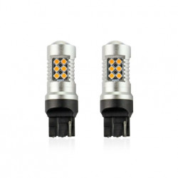 T20 W21W CANBUS 12/24V 6,2W LED 24xSMD3030 ΚΙΤΡΙΝΟ  5600K 18x56mm 2ΤΕΜ.