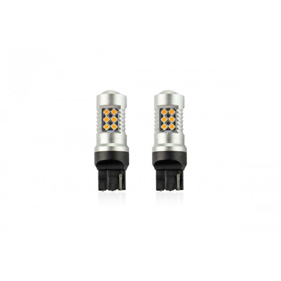 T20 W21W CANBUS 12/24V 6,2W LED 24xSMD3030 ΚΙΤΡΙΝΟ  5600K 18x56mm 2ΤΕΜ.