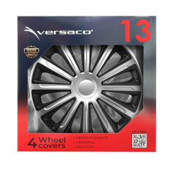 ΤΑΣΙ 13 HUBCAP TREND SILVER BLACK - ΣΕΤ 4ΤΕΜ ΣΕ ΚΟΥΤΙ ΑΜΙΟ - 4 ΤΕΜ.