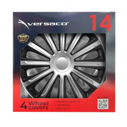 ΤΑΣΙ 14 HUBCAP TREND SILVER BLACK - ΣΕΤ 4ΤΕΜ ΣΕ ΚΟΥΤΙ ΑΜΙΟ