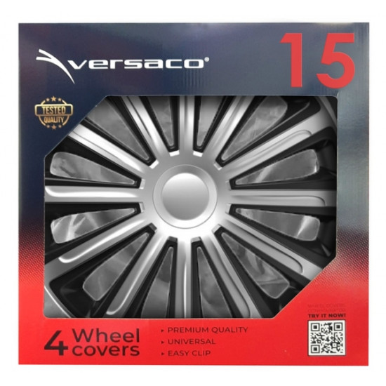 ΤΑΣΙ 15 HUBCAP TREND SILVER BLACK - - AMIO ΣΕΤ 4ΤΕΜ ΣΕ KOYTI