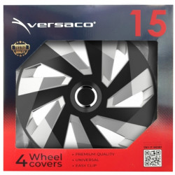 ΤΑΣΙ 15 HUBCAP VECTOR RC SILVER BLACK AMIO- ΣΕΤ 4 ΤΕΜ. ΣΕ ΚΟΥΤΙ
