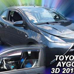TOYOTA AYGO 3D 2014+   ΖΕΥΓΑΡΙ ΑΝΕΜΟΘΡΑΥΣΤΕΣ ΑΥΤΟΚΙΝΗΤΟΥ ΑΠΟ ΕΥΚΑΜΠΤΟ ΦΙΜΕ ΠΛΑΣΤΙΚΟ HEKO - 2 ΤΕΜ.