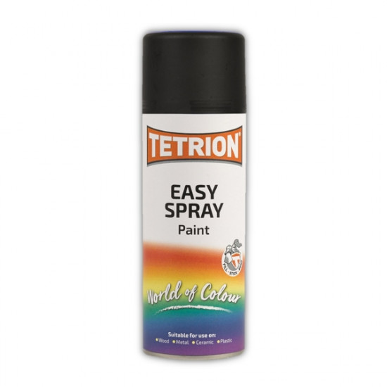 ΧΡΩΜΑ ΣΕ ΣΠΡΕΥ ΜΑΥΡΟ ΓΥΑΛΙΣΤΕΡΟ TETRION EASY SPRAY GLOSS BLACK ΠΟΛΛΑΠΛΩΝ ΧΡΗΣΕΩΝ 400ML - 1 ΤΕΜ.