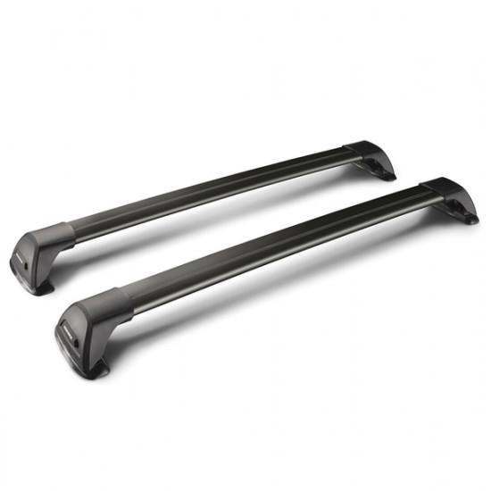 YAKIMA ΜΠΑΡΕΣ ΟΡΟΦΗΣ ΑΛΟΥΜΙΝΙΟΥ ΜΑΥΡΗ WHISPBAR FLUSH BAR STANDARD 100cm 2ΤΕΜ. ΜΕ ΚΛΕΙΔΙ