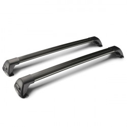 YAKIMA ΜΠΑΡΕΣ ΟΡΟΦΗΣ ΑΛΟΥΜΙΝΙΟΥ ΜΑΥΡΗ WHISPBAR FLUSH MIXED 100+105cm 2ΤΕΜ. ΜΕ ΚΛΕΙΔΙ